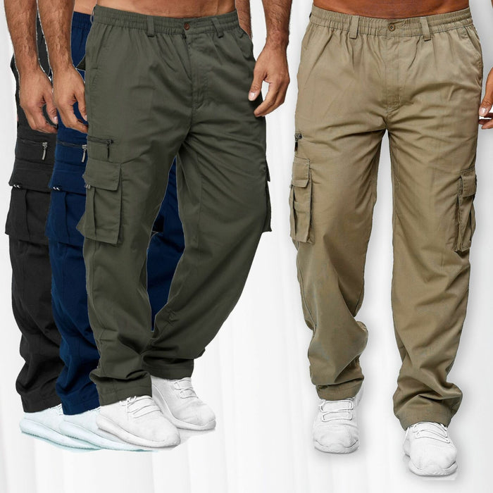 Men's Multi-Pocket Cargo Pants – Loose Straight Fit
