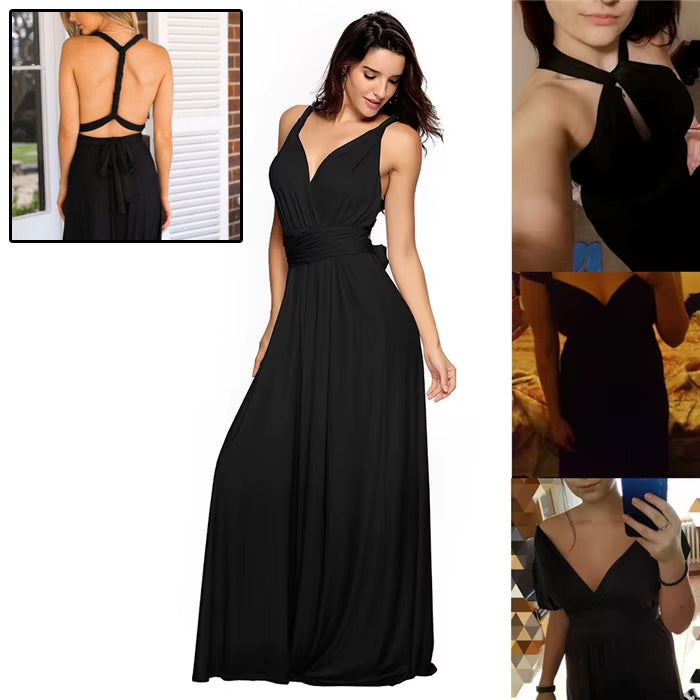 Multiway Maxi Dress – Floor-Length Backless Evening & Bridesmaid Gown